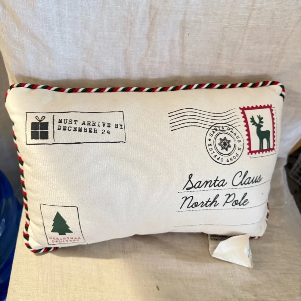 New Christmas holiday letter to Santa pillow